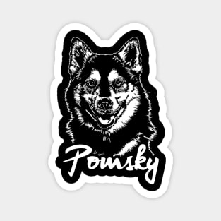 Funny Proud Pomsky dog portrait gift Magnet