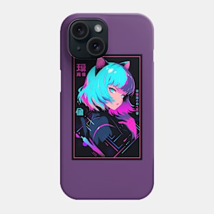 Anime Cat Girl | Quality Anime Design | Chibi Cat Girl Miaw | Manga Anime Art Phone Case