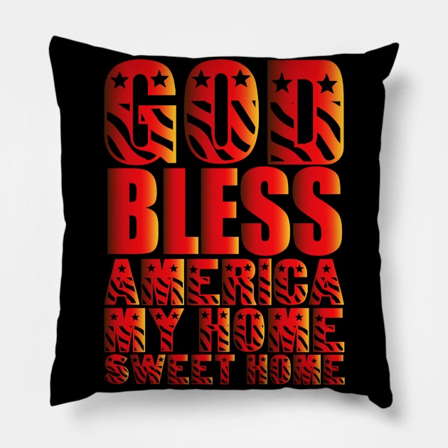 GOD BLESS AMERICA Pillow by Plushism