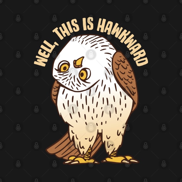 Well, This Is Hawkward - Funny Bird Watching Design by Graphic Duster