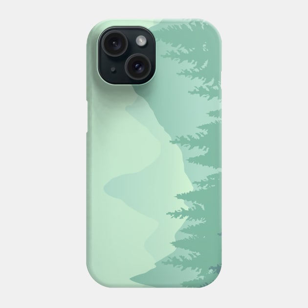 Forest pastel color silhouette Phone Case by Faishal Wira