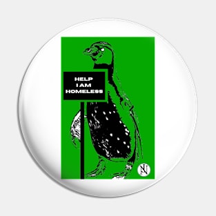 Homeless penguin, environmental protection Pin