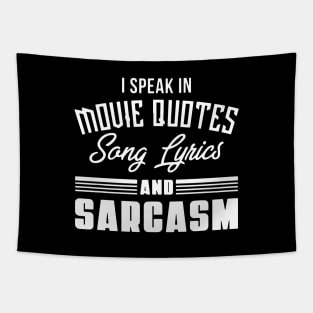 Vintage I Speak In Movie Quotes Song Lyrics And Sarcasm Tapestry