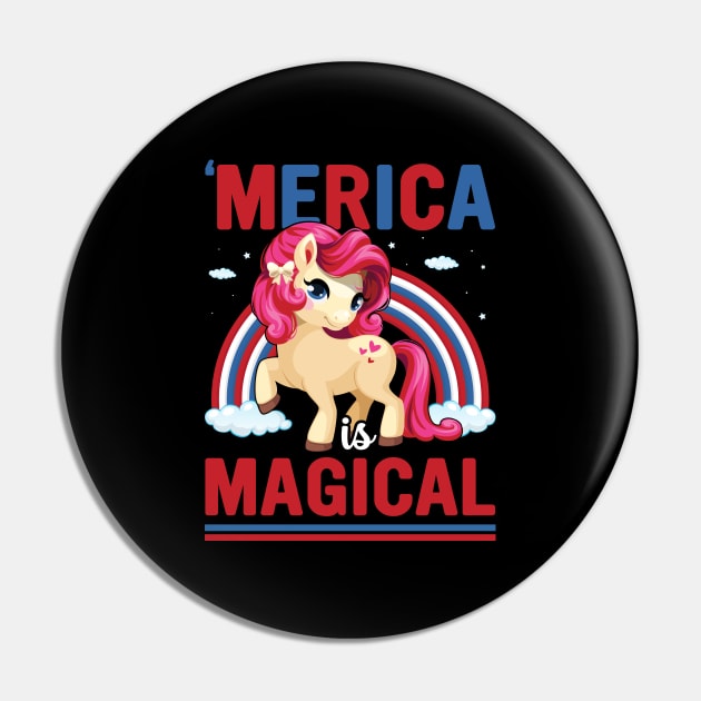 4th of July Unicorn Lovers Pin by unicorn shirt