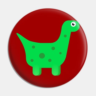 Adorable Green Dino Cartoon Pin