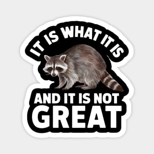 It is What It is and It is Not Great Design Raccoon Magnet