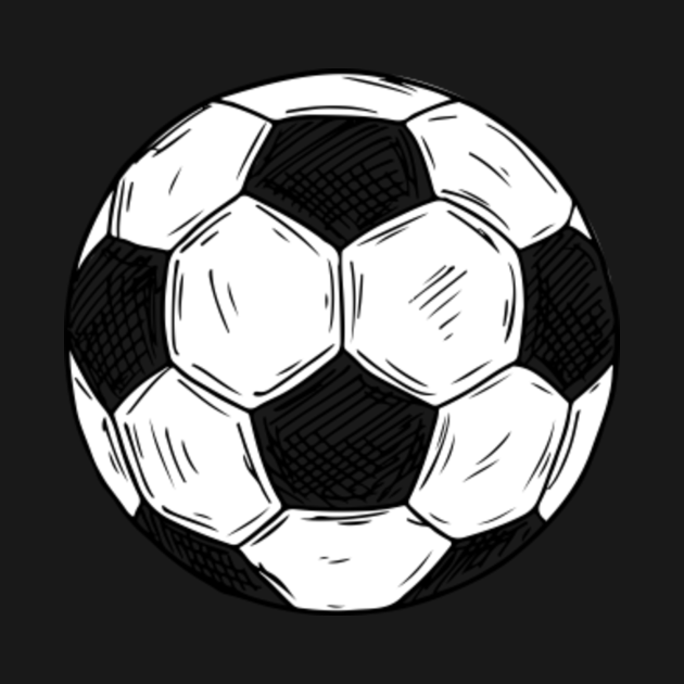 Drawing of a football Soccer Body Niemowlęce TeePublic PL