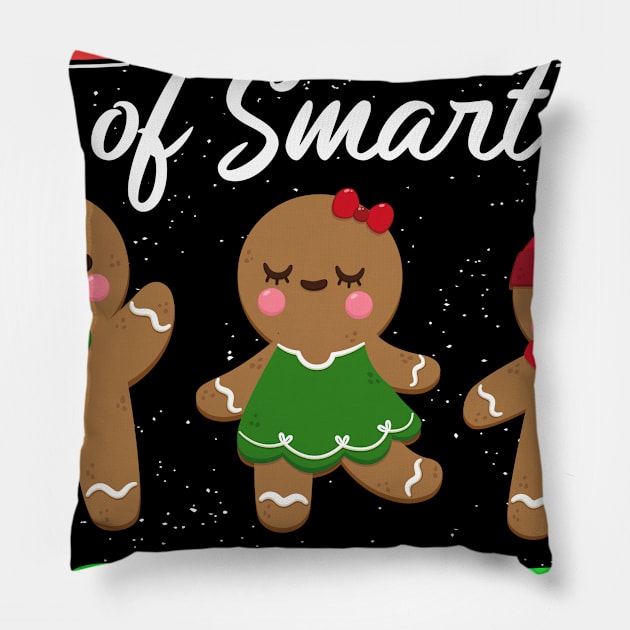 Christmas Teacher Of Smart Cookies Funny Teaching Students Pillow by thuden1738