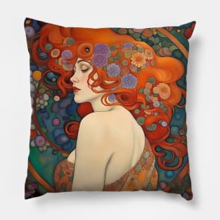 Art Nouveau Beauty gorgeous Bohemian woman Pillow