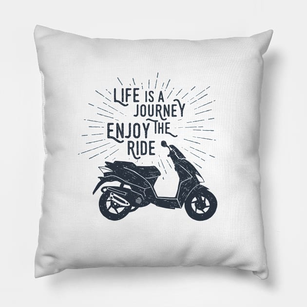 Life Is A Journey. Enjoy The Ride Pillow by SlothAstronaut