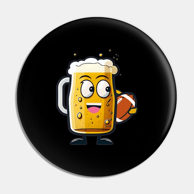 Football Lover Shirt | Beer Glas Football Pin by Gawkclothing