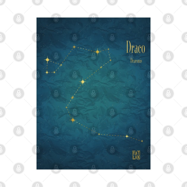 Night Sky Constellations - Draco by fiatluxillust