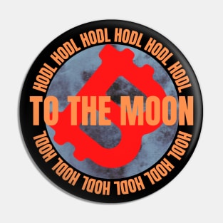 Bitcoin HODL To The Moon Pin