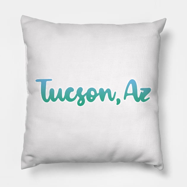 Tucson Arizona map  Arizona tourism Tucson AZ Pillow by BoogieCreates