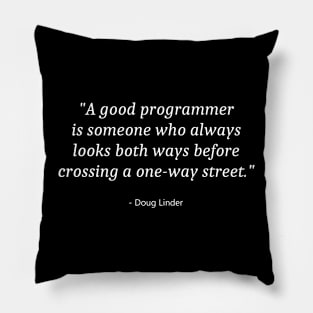 Programming Quote Pillow