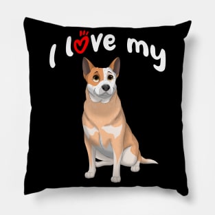 I Love My Red Australian Cattle Dog Pillow