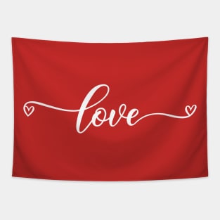 Handwritten Logo Text Love Tapestry