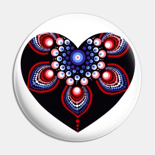 Mandala heart Pin