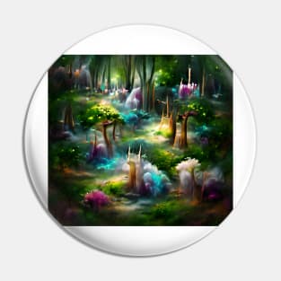 Elven Fantasy Conceptualized Forest Pin