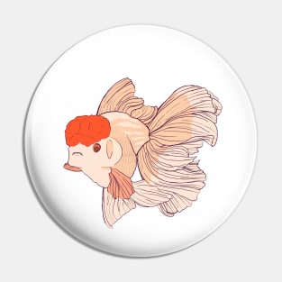 Cute Red Cap Oranda Goldfish Pin