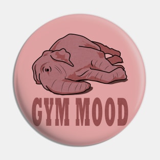 Pink elephant thinking about going to the gym Pin