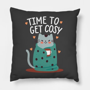 Time to get cosy - cute cat blanket coffee Pillow