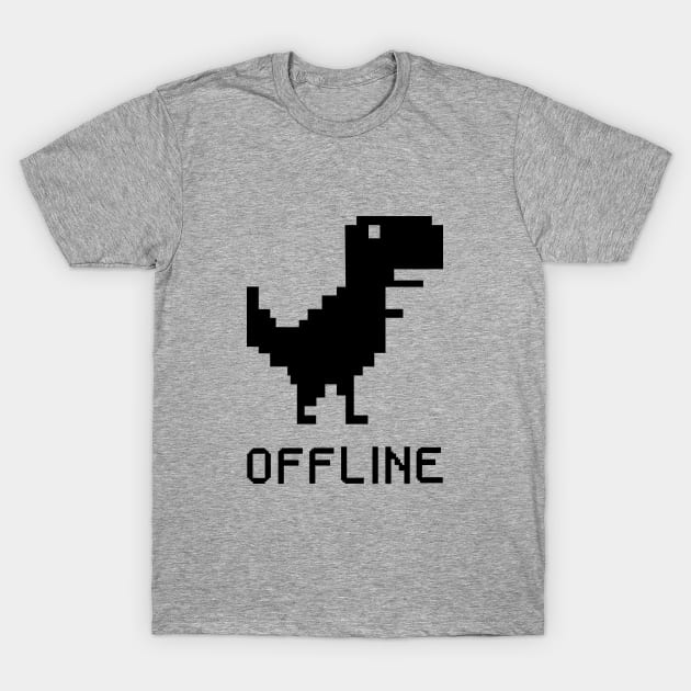 Chrome Dino – Offline T-Rex - Chrome Dinosaur - Kids T-Shirt
