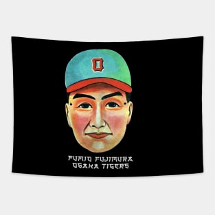 Japanese baseball player Fumio Fujimura Mask Tapestry