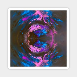 Pink Girly Paint Swirl Acrylic Magnet