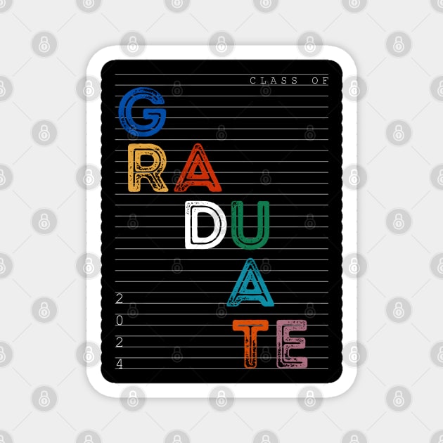 Vibrant Steps to Success - Class of 2024 Magnet by MakerMind8.2