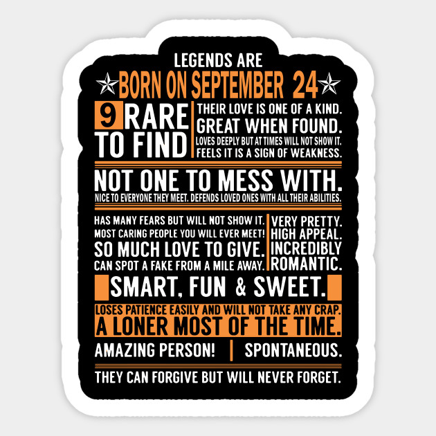 Kings Legends Are Born On September 24 Kings Legends Are Born On September 24 Sticker Teepublic