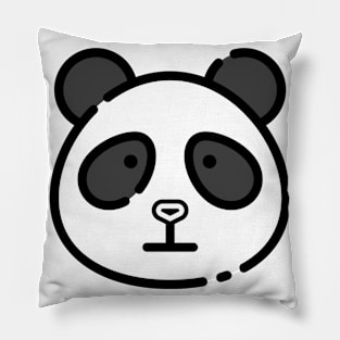 Black And White Panda Face Pillow