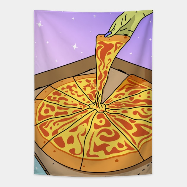 Fairytale Pizza Delivery Tapestry by gnomeapple