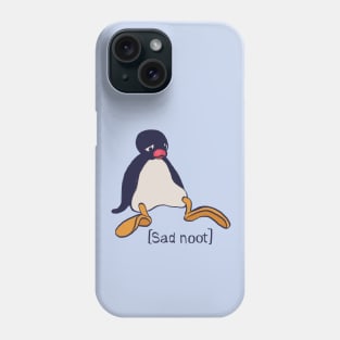 sad noot sitting penguin meme / pingu Phone Case