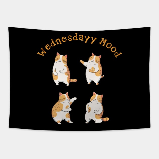 Cat in wednesday mood Tapestry by Kayasa Art