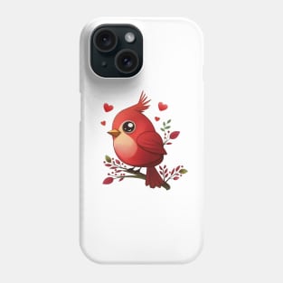 Lovey-Dovey Red Cardinal Phone Case