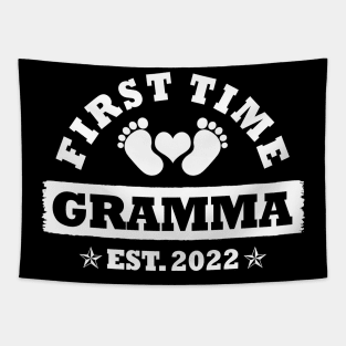 First Time Gramma Est 2022 Funny New Grandma Gift Tapestry