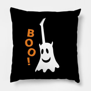 BOO! Ghost guitar (color print) Pillow