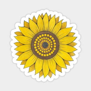 Single Sunflower Magnet