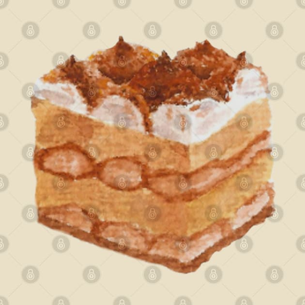 Tiramisu Watercolour design by toffany's