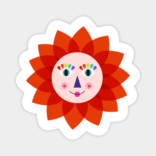 Cute funny happy smiling summer sun illustration for beach vibes Magnet