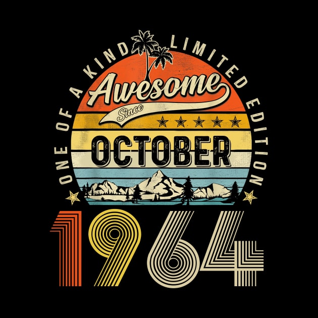 Awesome Since October 1964 Vintage 59th Birthday by Mhoon 