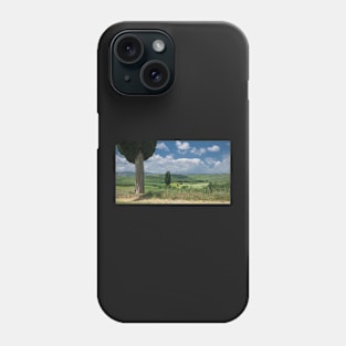 Panoramic view on Val d'Orcia, Tuscany Phone Case