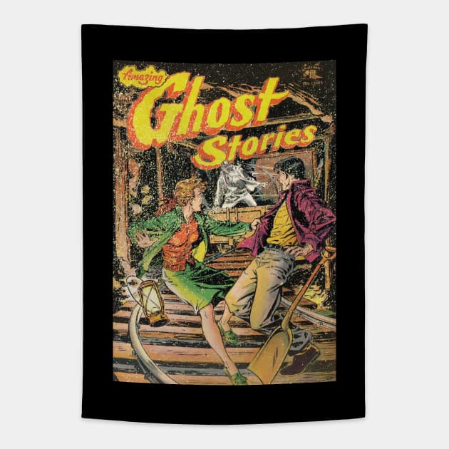 Amazing Ghost Stories 16 (weathered variant) Tapestry by GloopTrekker