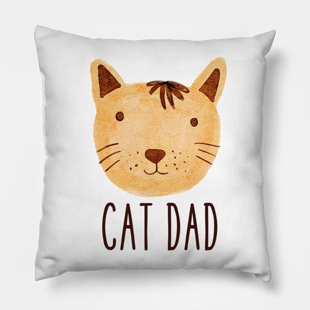 Cat Dad Pillow by TShirtHook