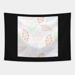 Leaves Pattern - Bold Outlines Tapestry