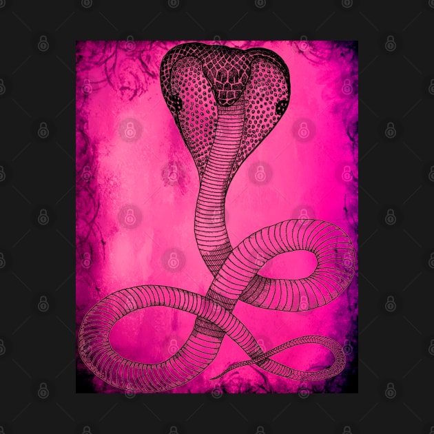 Pink Fire Cobra Cool Design by PANGANDOY