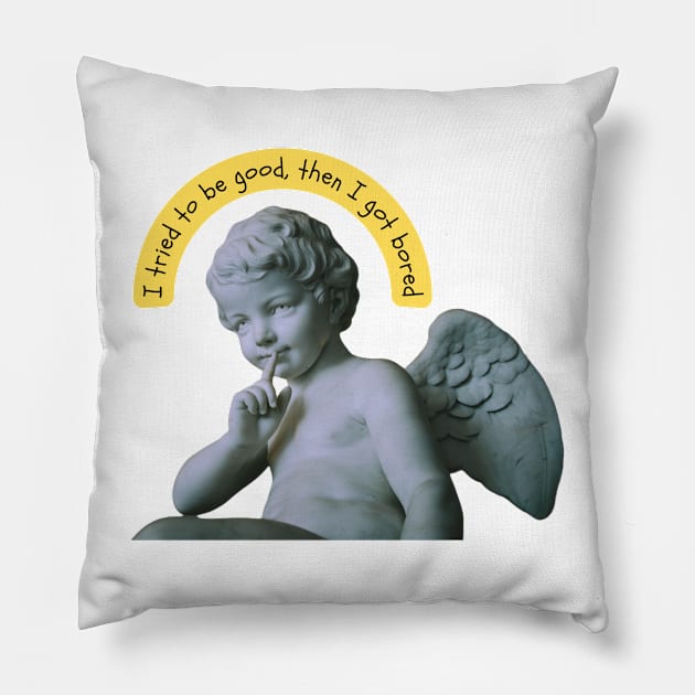 Bored Angel Baby Pillow by micitras