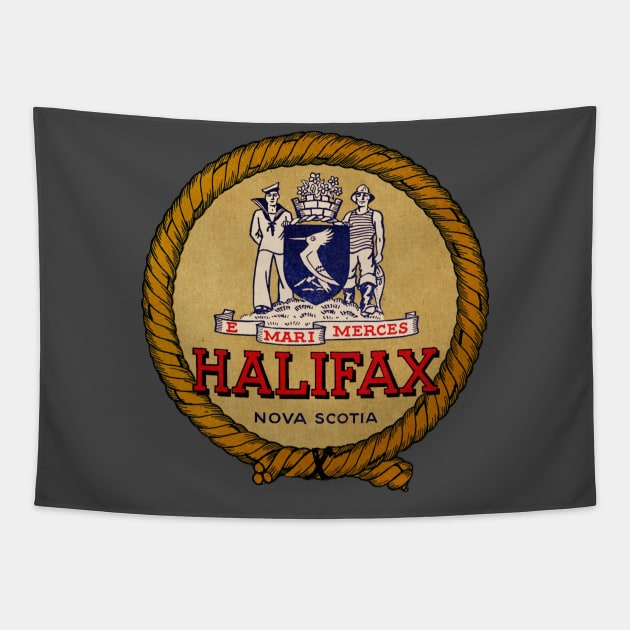 Vintage Halifax Nova Scotia Tapestry by Kujo Vintage