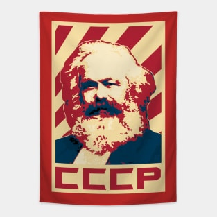 Karl Marx CCCP Retro Propaganda Tapestry